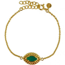 Bracelet - striated eye and stone