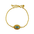 Bracelet - striated eye and stone