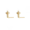 Zlaté náušnice kříž