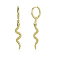 Gold Earrings Snake