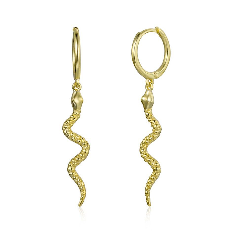 Gold Earrings Snake