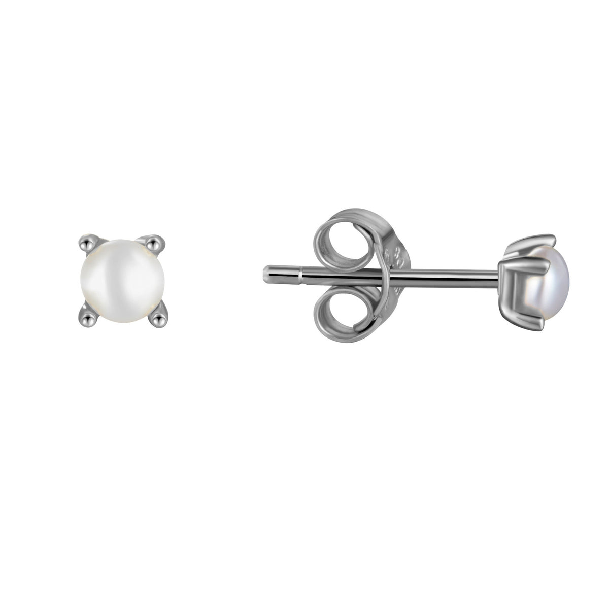 Stříbrné náušnice s perly 3 mm