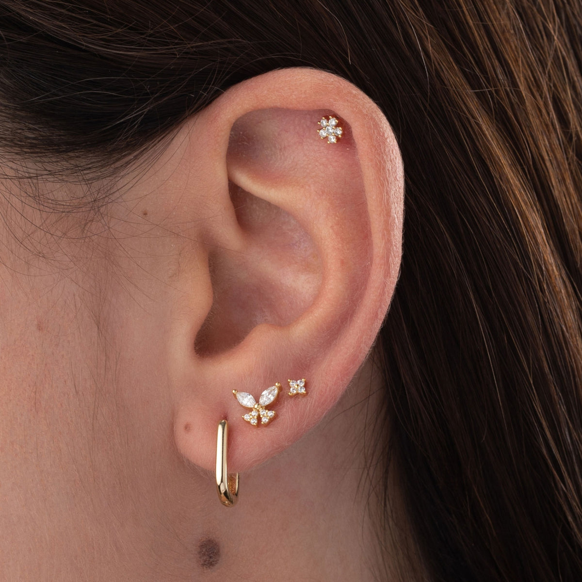 Stříbrný Piercing motýlek