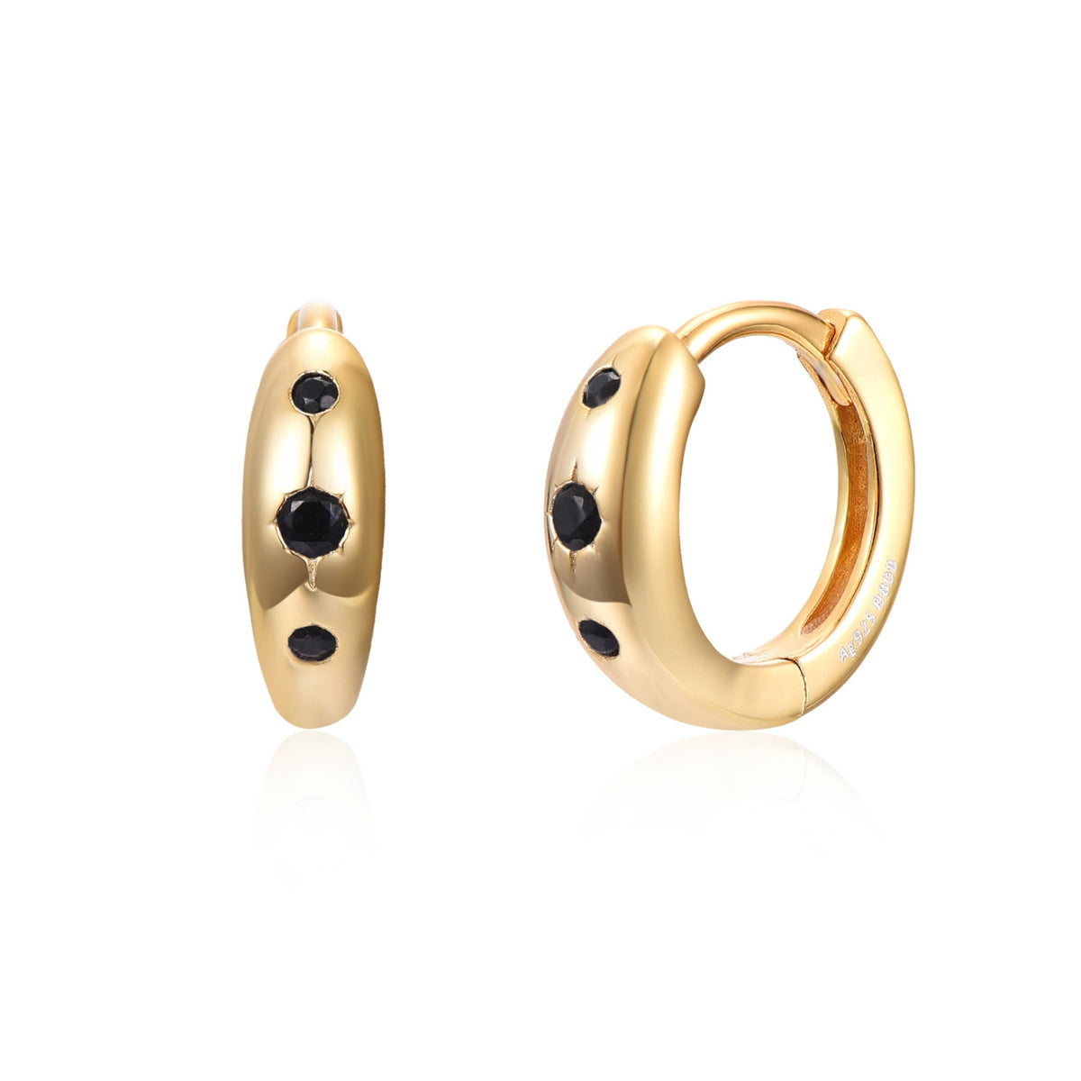 Zlaté náušnice se zirkony