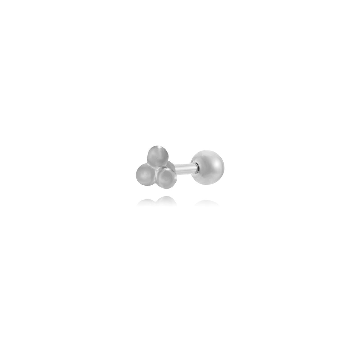 Stříbrný piercing se 3 kuličkami