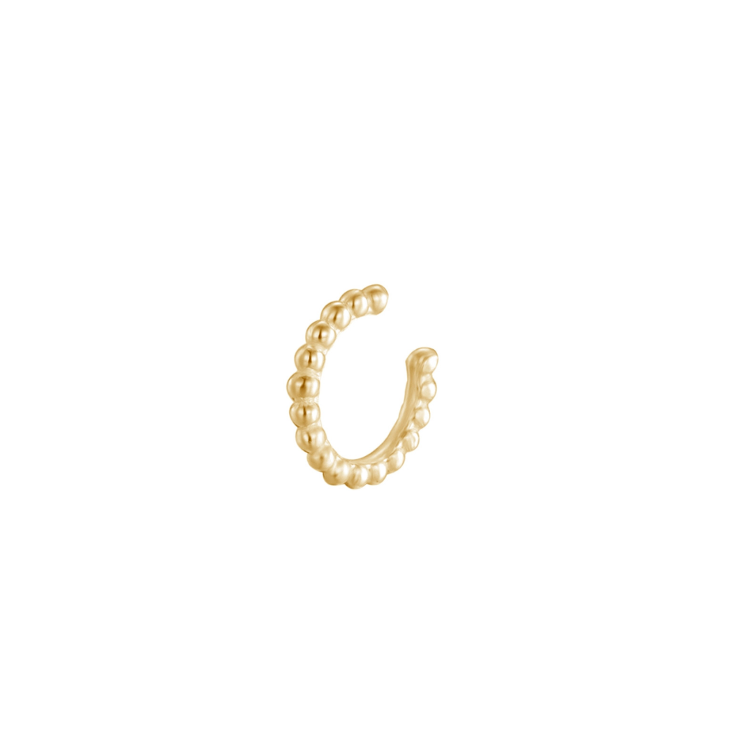 Earcuff Earrings - Balls  - Gold Plated and Rhodium Silver