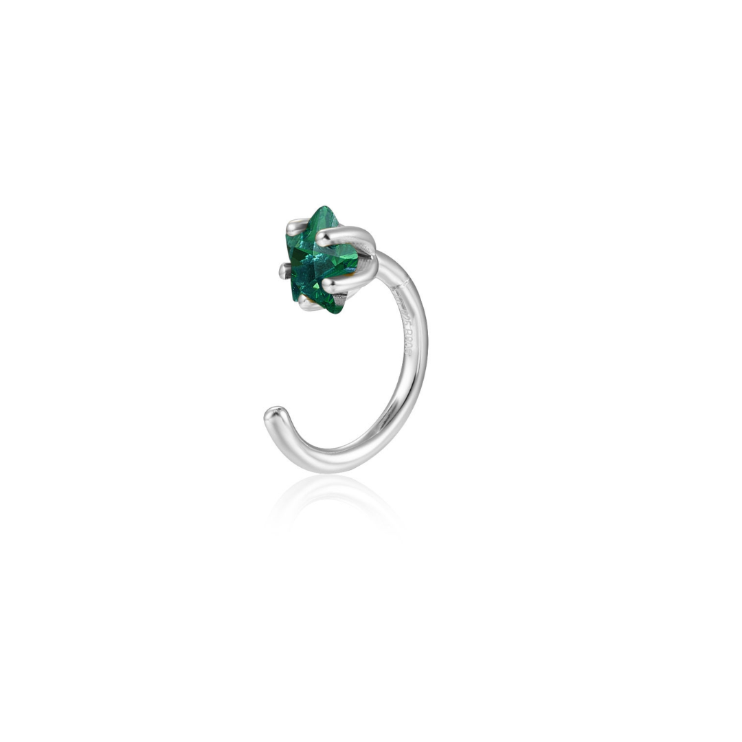 Stříbrný ear cuff se zirkony