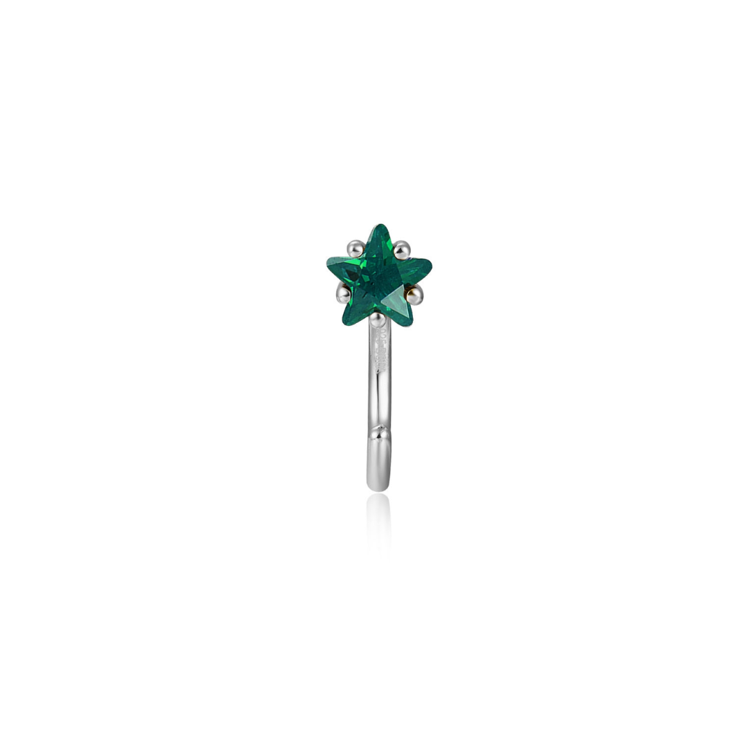 Stříbrný ear cuff se zirkony