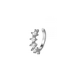Stříbrný ear cuff se zirkony