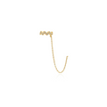 Zlatý ear cuff zigzag