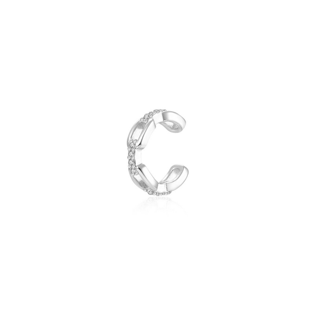 Stříbrný ear cuff