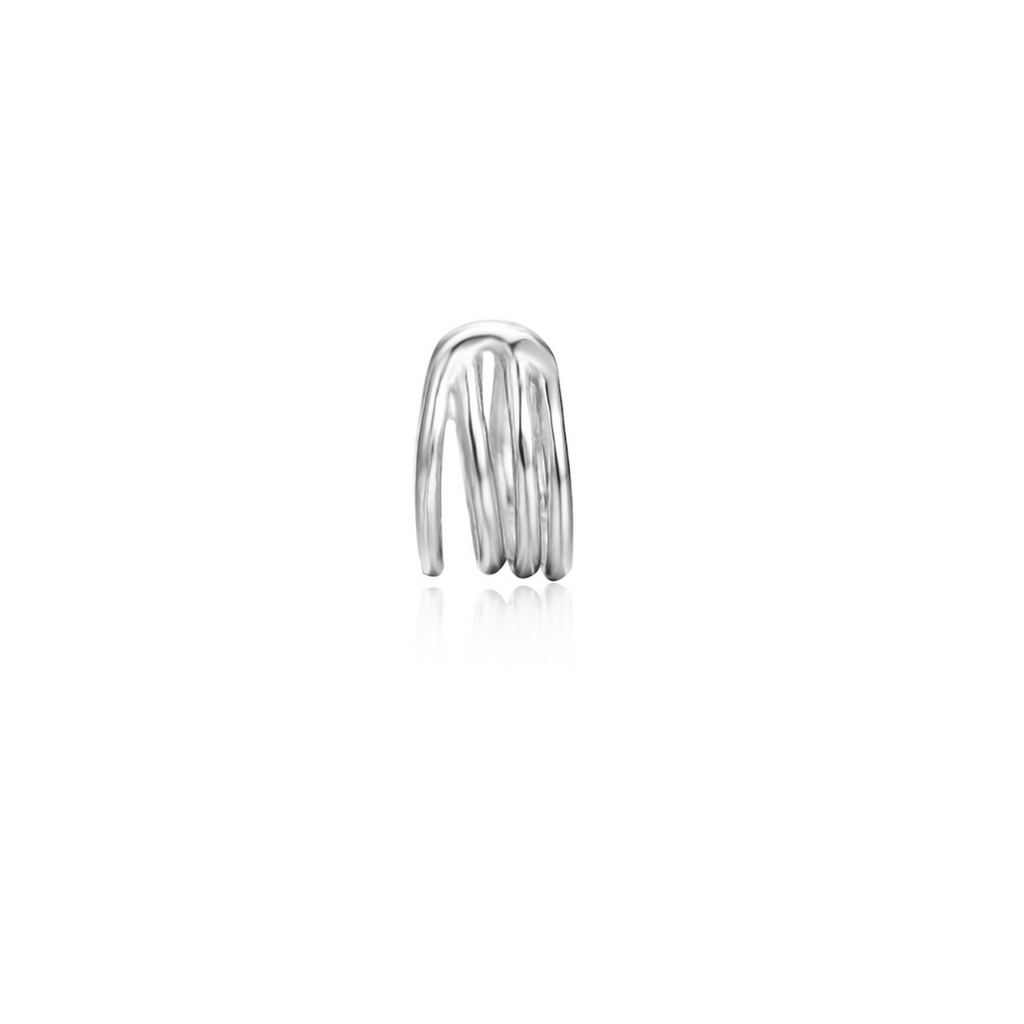 Stříbrný ear cuff