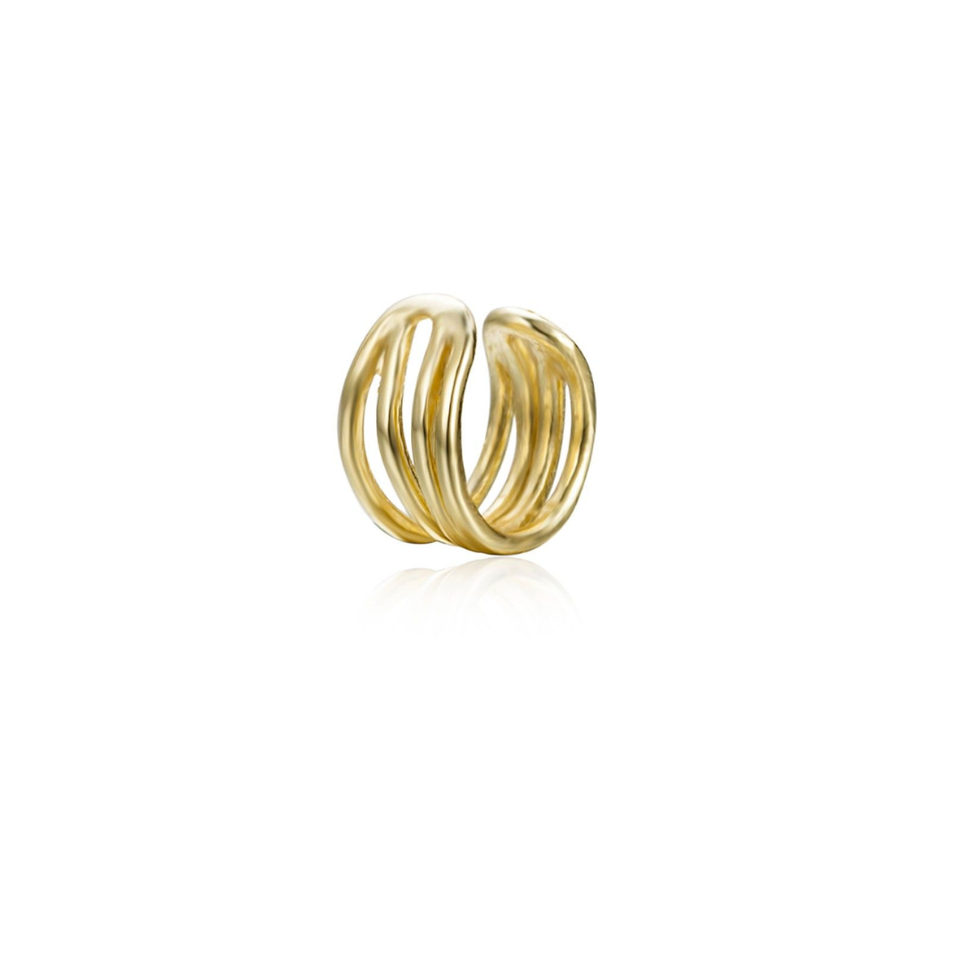 Pozlacený ear cuff