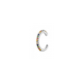 Stříbrný ear cuff s barevnými zirkony