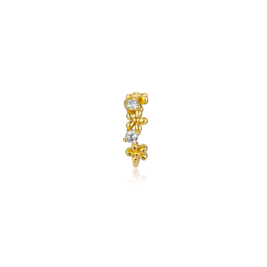 Zlatý ear cuff se zirkony