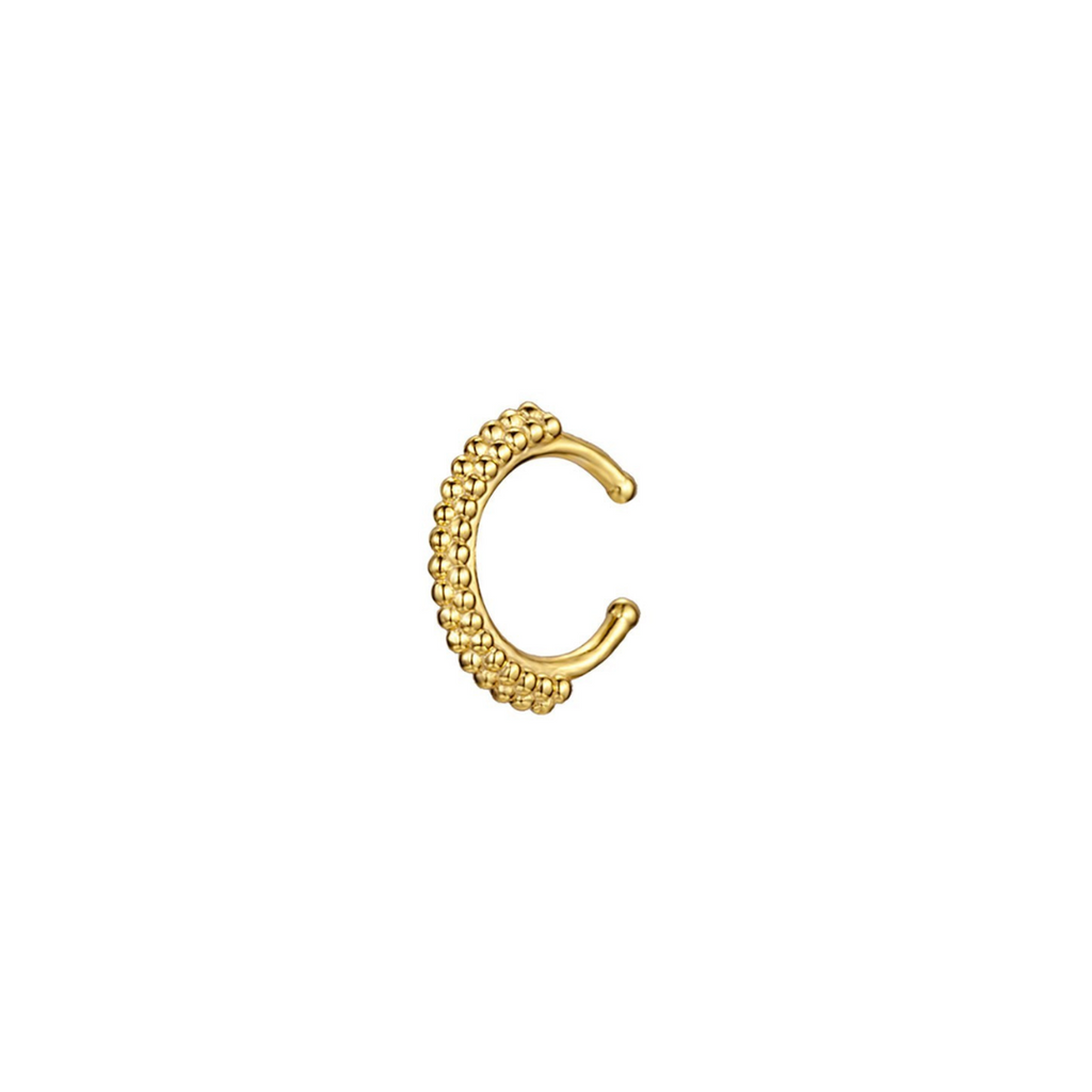 Earcuff Balls  - 12mm Silver Gold Plated -Rhodium silver