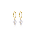 Pearl Earrings- Gold Plated and Rhodium Silver