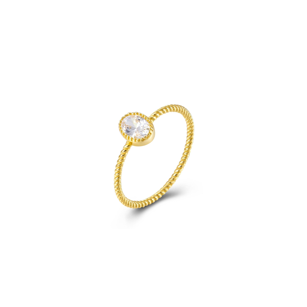 Zirconia Ring Twisted