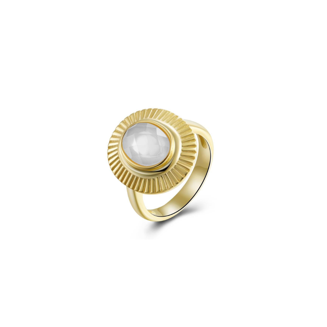 Ring Mineral Tear - Gold Plated
