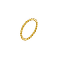 Silver Ring - Twisted Balls -Silver Gold Plated