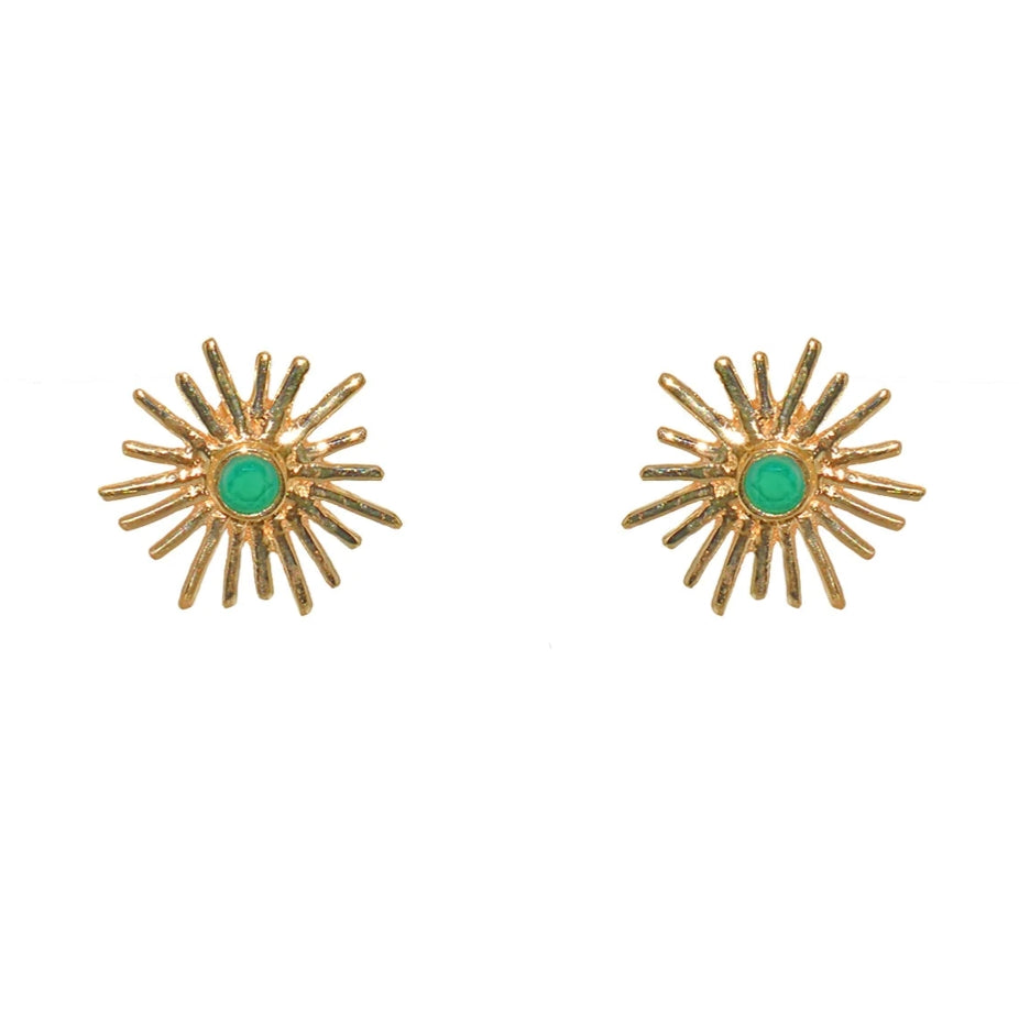 Earrings with big sun