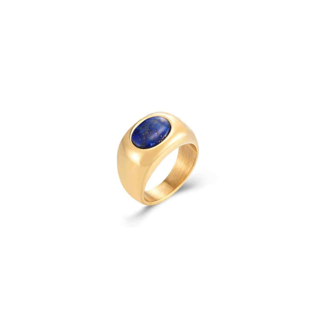 Pozlacený prsten s lapis lazuli