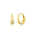 Oval Hoop Earrings -Gold Plated and Rhodium