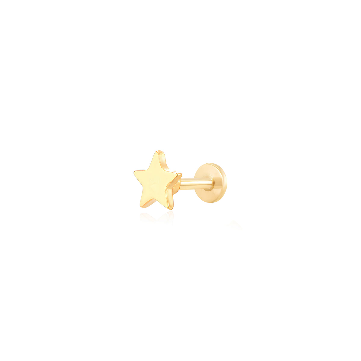 Zlatý piercing hvězda