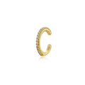 Pozlacený ear cuff s bílými zirkony