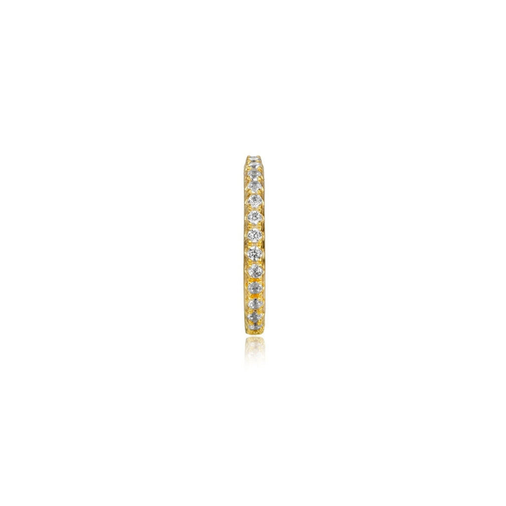 Pozlacený ear cuff s bílými zirkony