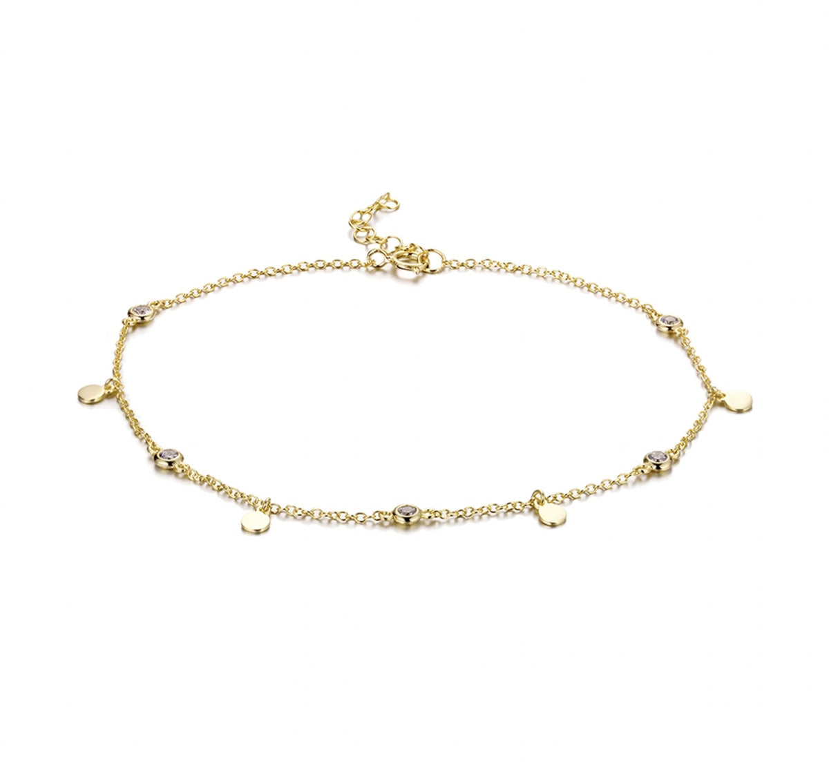 Zircon Anklet - 3mm Plates