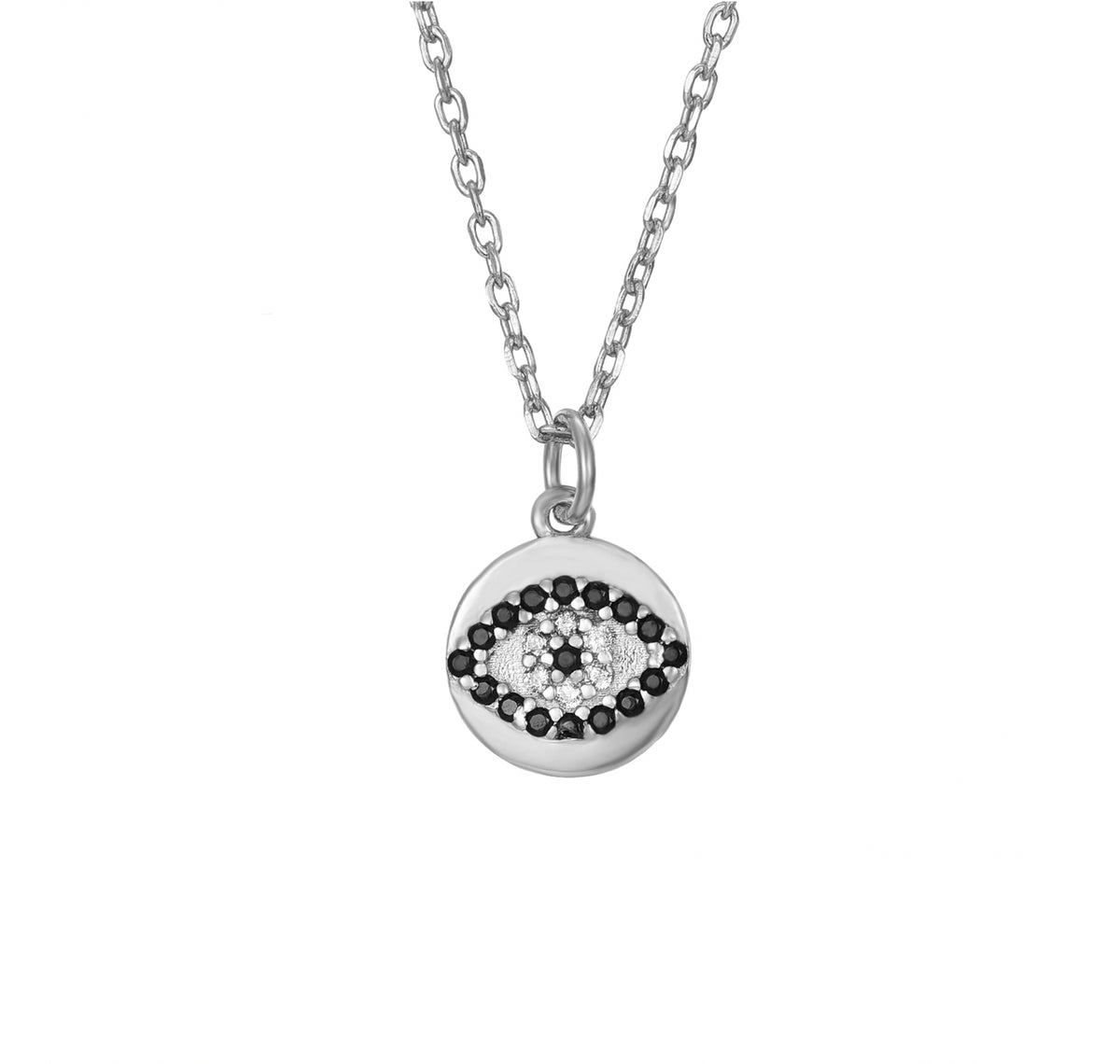 Stříbrný náhrdelník s evil eye