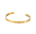 Bracelet - Bangle 62 mm - Zirconia - Gold Plated