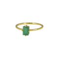 Fine gold ring and stone set with 4 claws