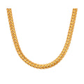 Steel Necklace - Engraved Link -  Color Gold