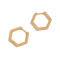 Zlaté náušnice hexagon