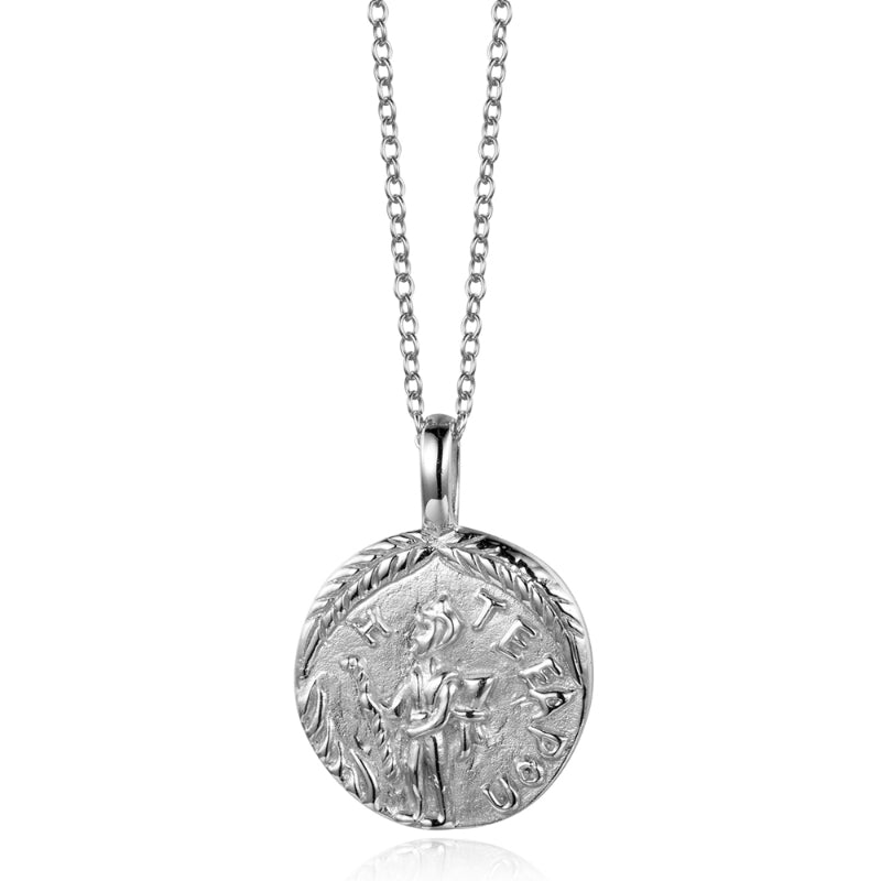 Stříbrný náhrdelník mince