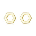 Zlaté náušnice hexagon