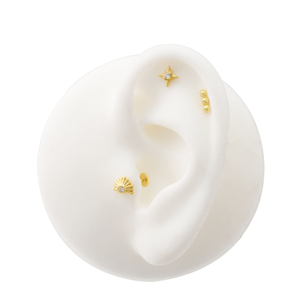 Zlatý piercing beads