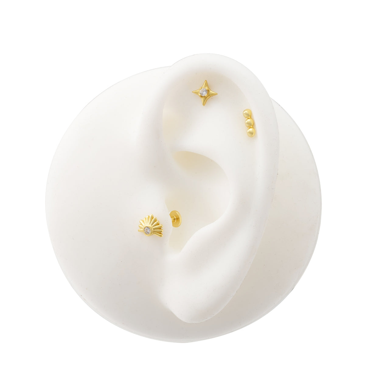 Zlatý piercing beads