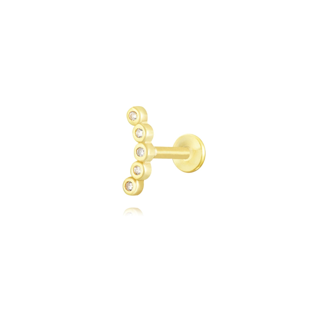 Piercing Zircon - Gold Plated and Rhodium silver
