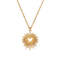 Steel Necklace - Heart - Gold