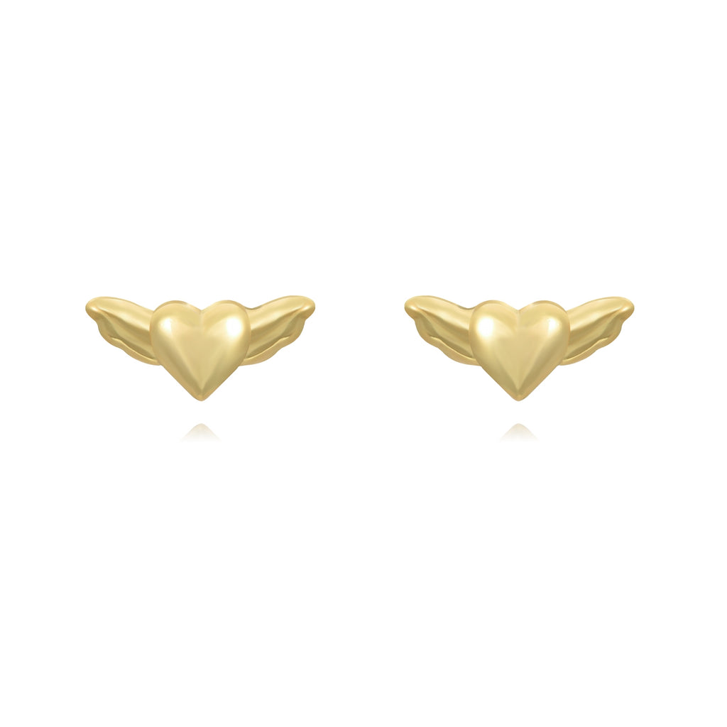 Heart Earrings - Gold Plated and Rhodium Plated