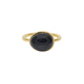 Ring Oval - Gemstone Black onyx