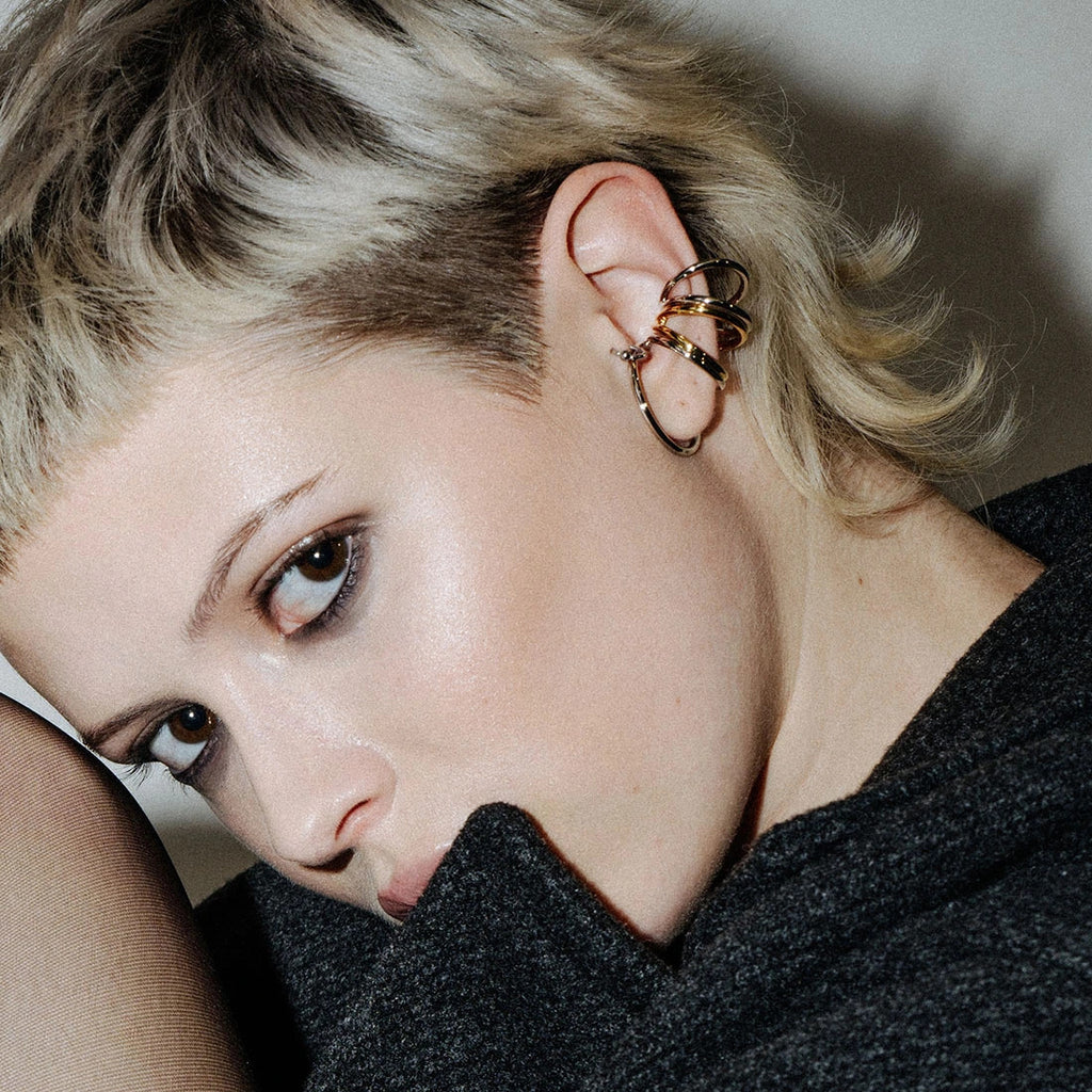 Stříbrný ear cuff OH RING SM