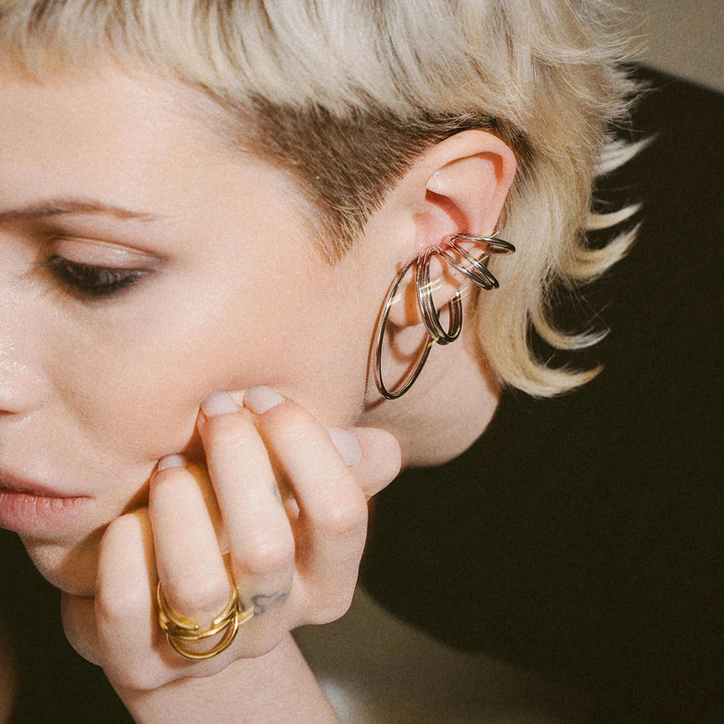 Stříbrný ear cuff OH RING SM