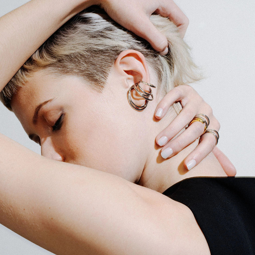 Pozlacený ear cuff OH RING ML