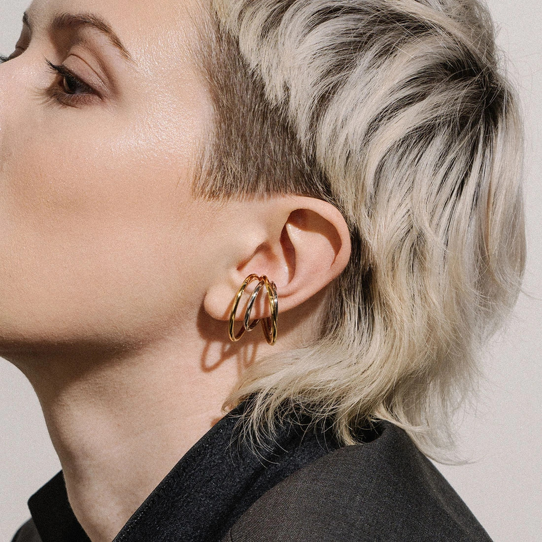 Pozlacený ear cuff OH RING ML