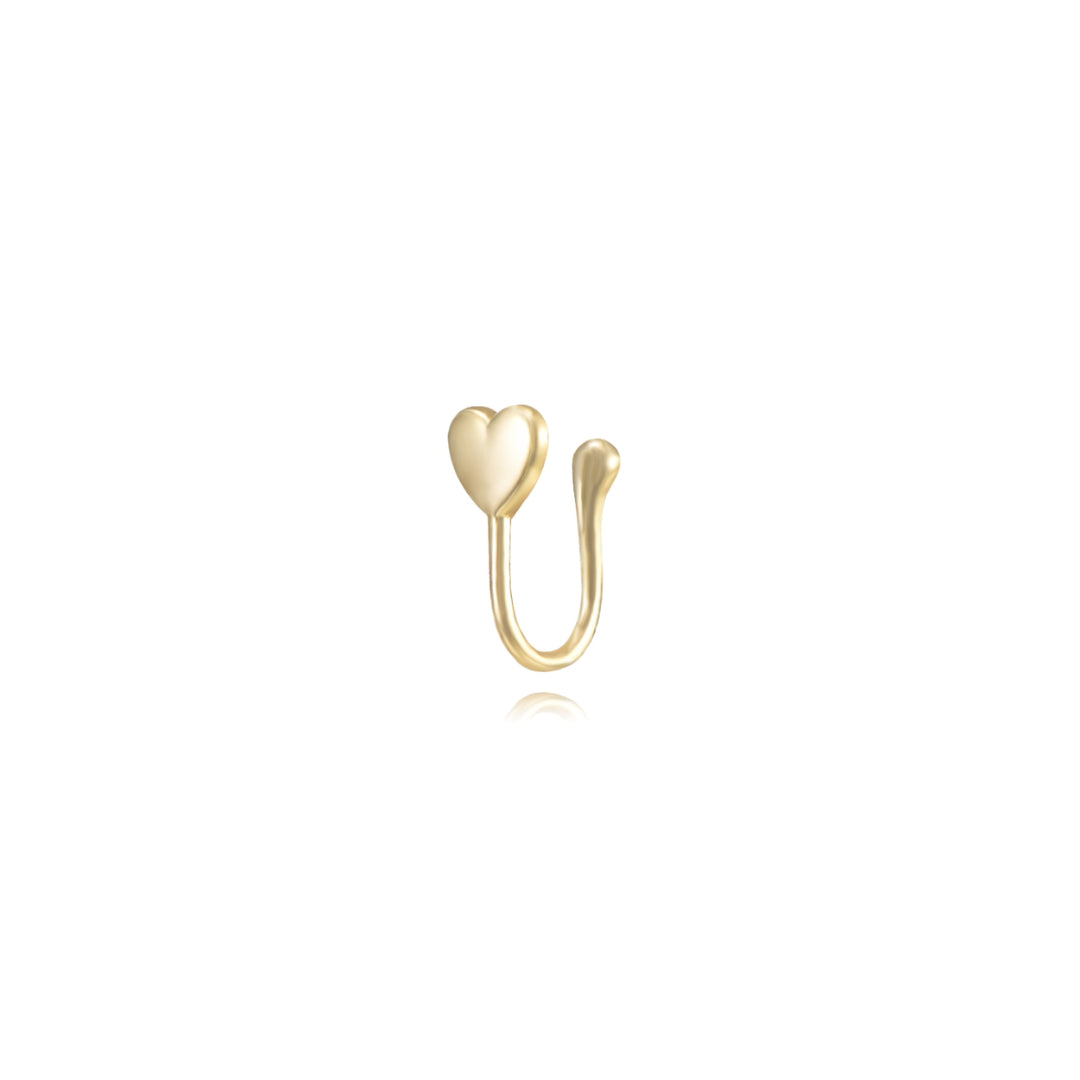 Zlatý ear cuff heart