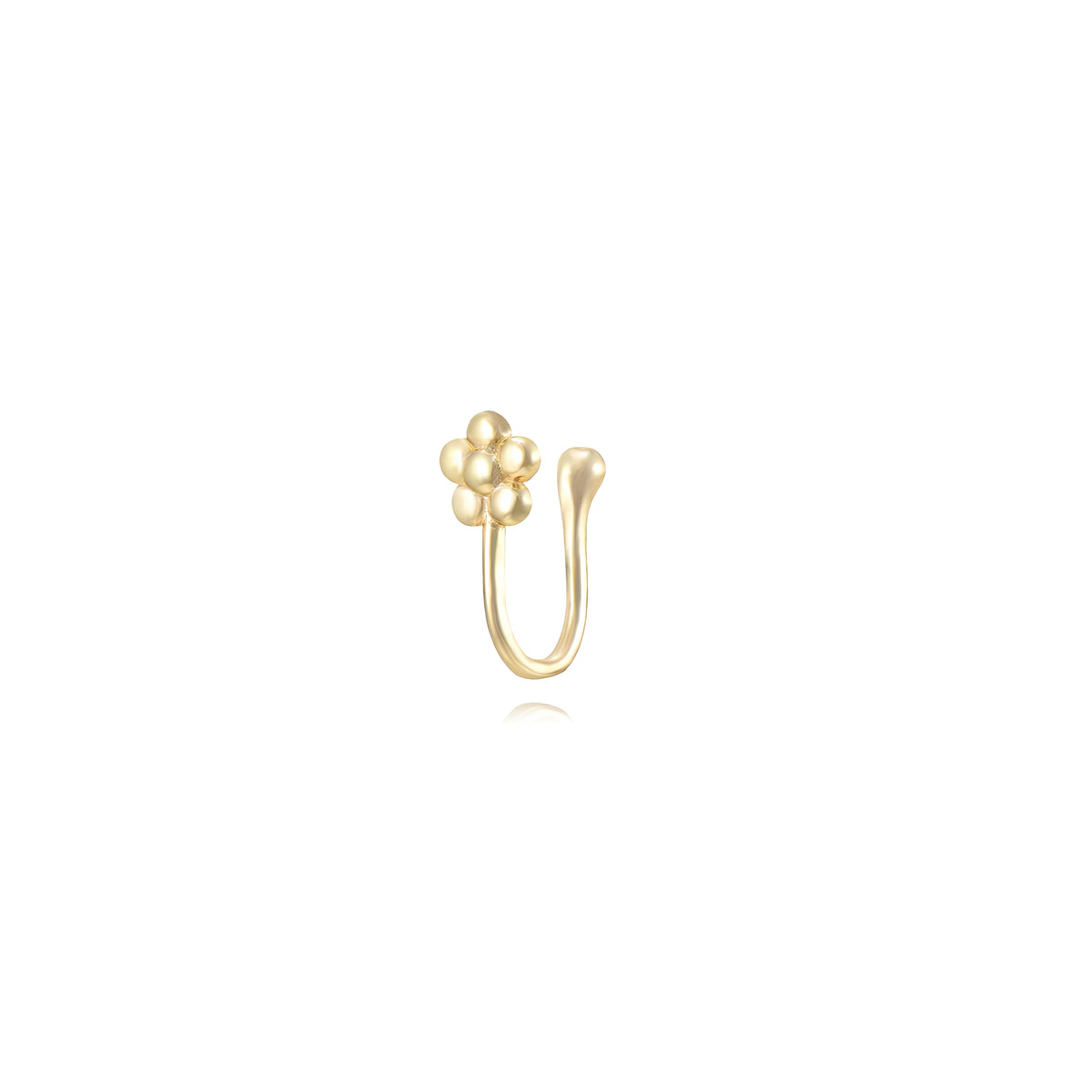 Zlatý ear cuff květ